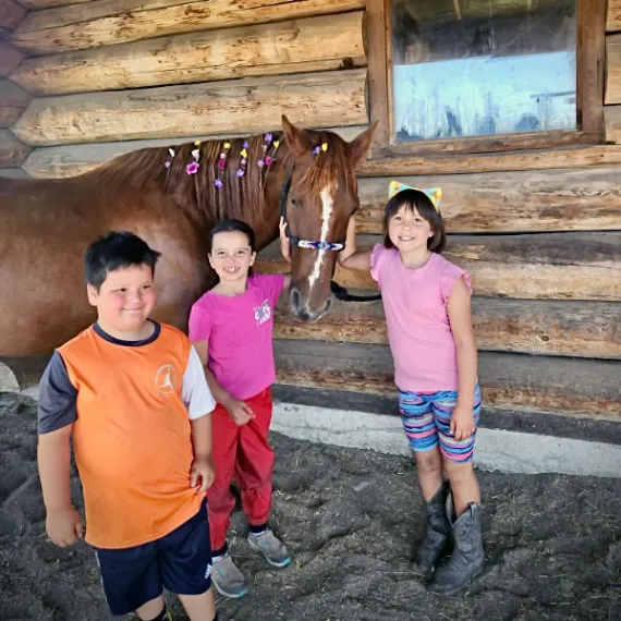 Kids program with pony rides and pony care
