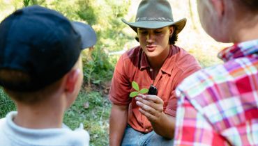 Learning to forage for food during the Wilderness Survival program at Siwash Lake
