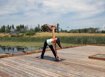 Yoga on the dock