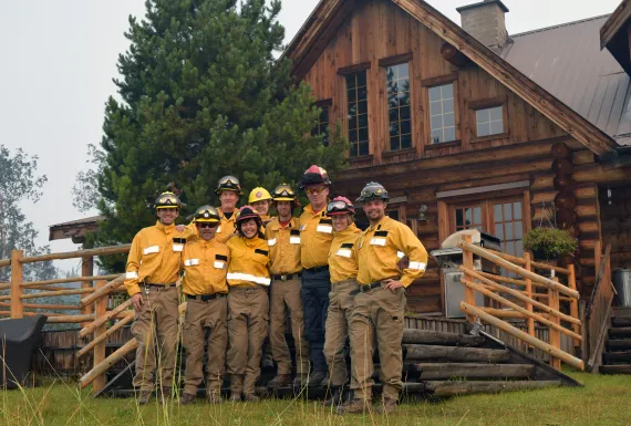 The team who put their lives on the line to stay and fight: they saved Siwash from a severe Rank 6 wildfire with zero help from government agencies