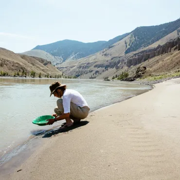 Gold panning in the mighty Fraser river
